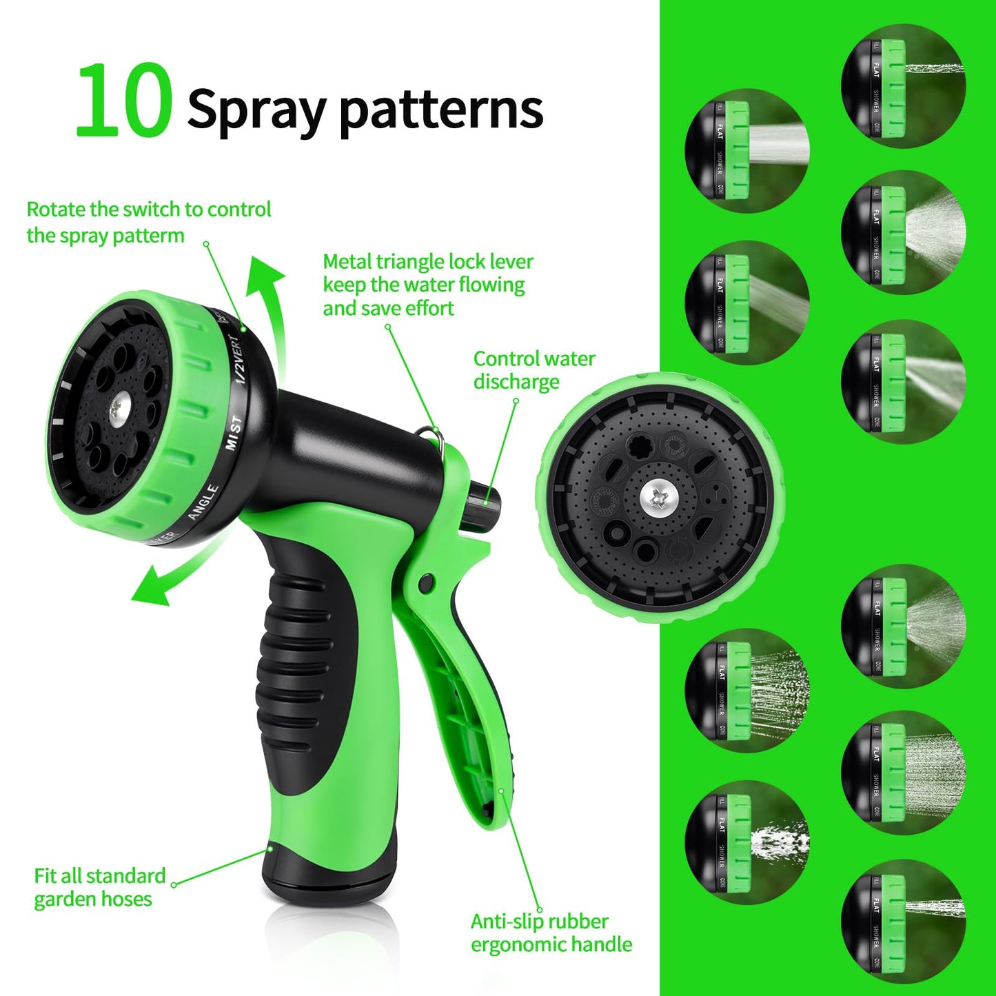 Heavy-Duty Expandable Garden Hose - Leakproof Design with Spray Nozzle