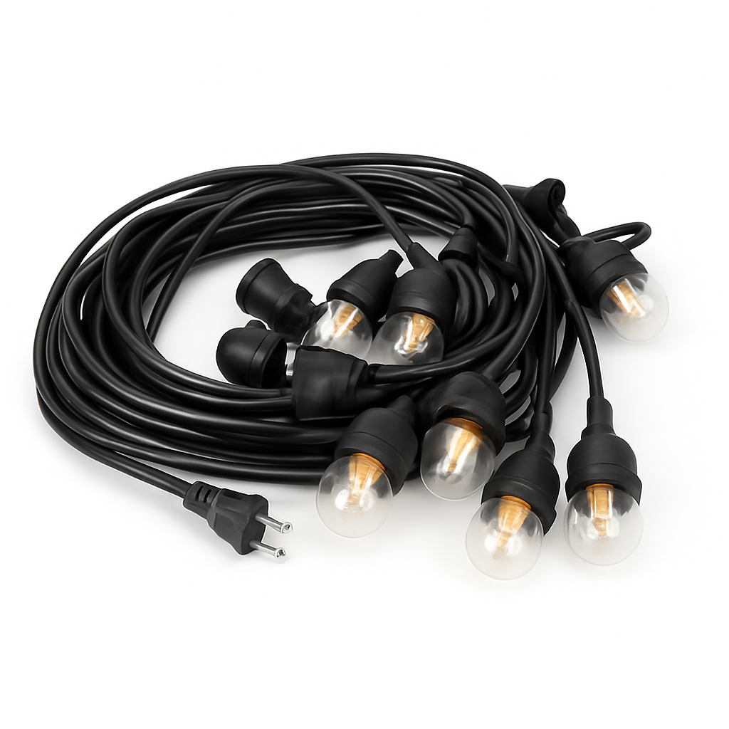 Outdoor String Lights for Patio - Weatherproof, Warm White