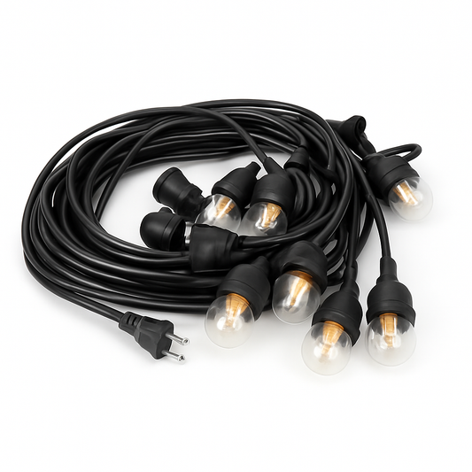 Outdoor String Lights for Patio - Weatherproof, Warm White
