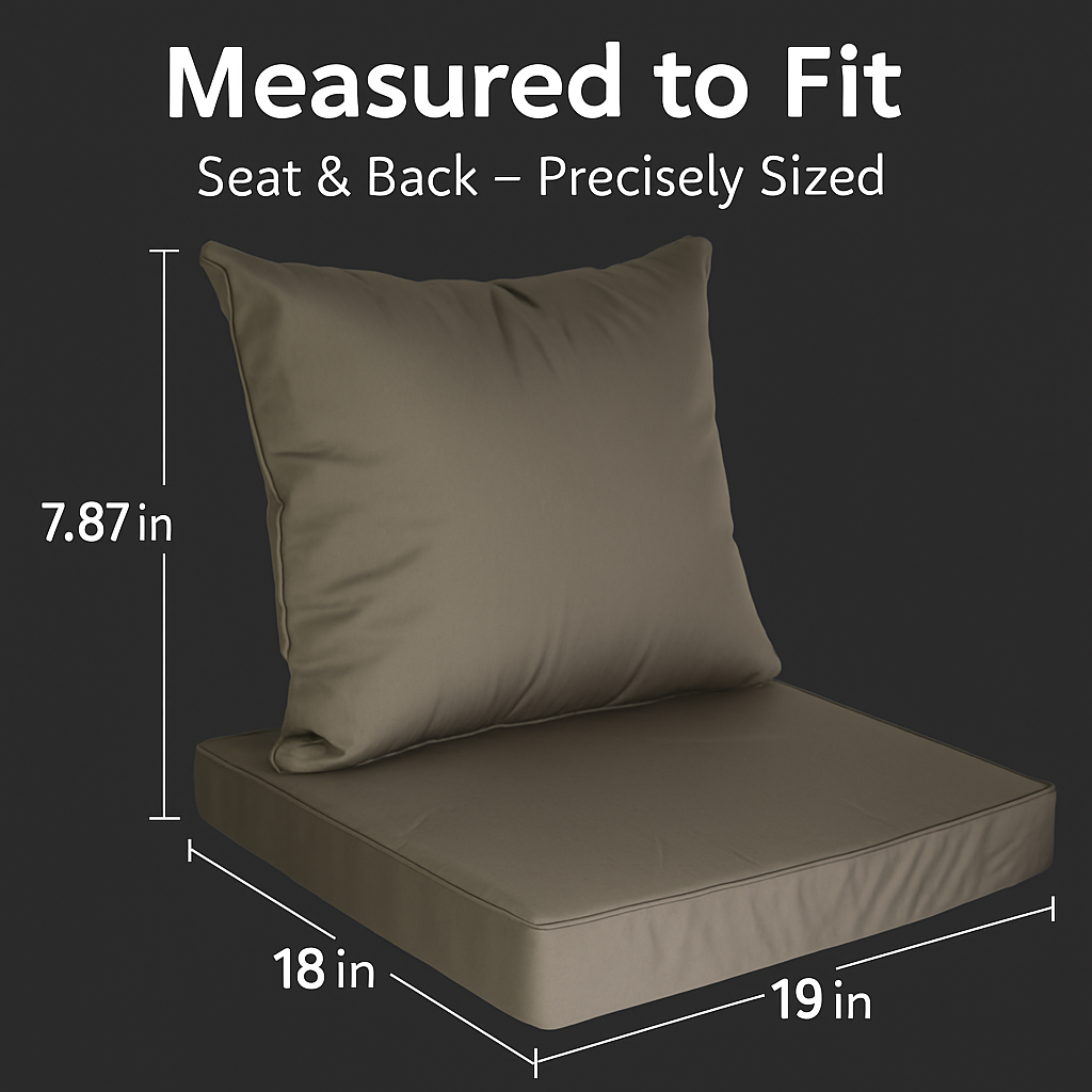 Outdoor Chair Cushion & Pillow Set for Patio Furniture