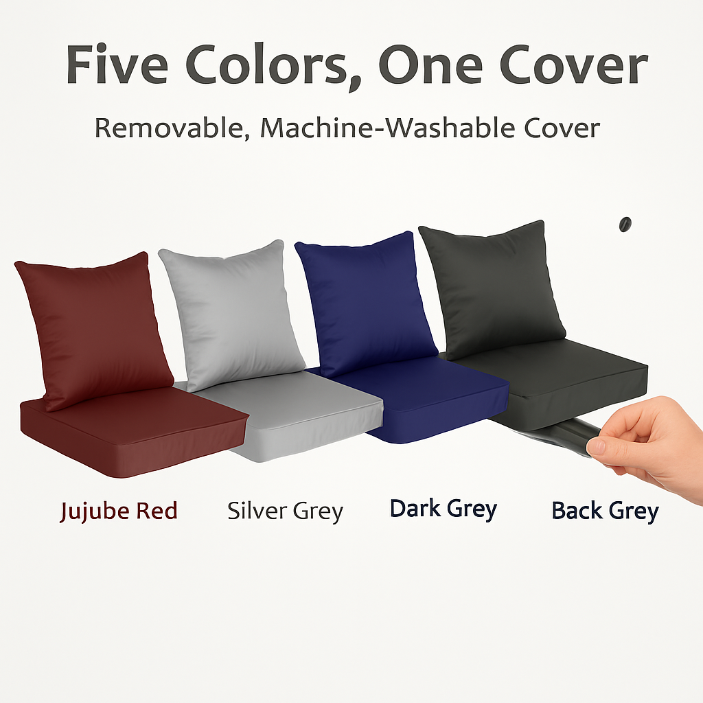 Outdoor Chair Cushion & Pillow Set for Patio Furniture