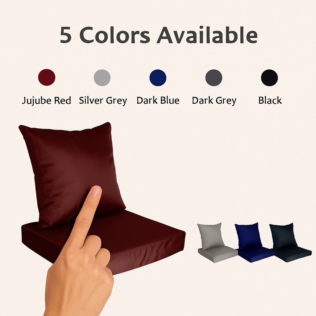Outdoor Chair Cushion & Pillow Set for Patio Furniture