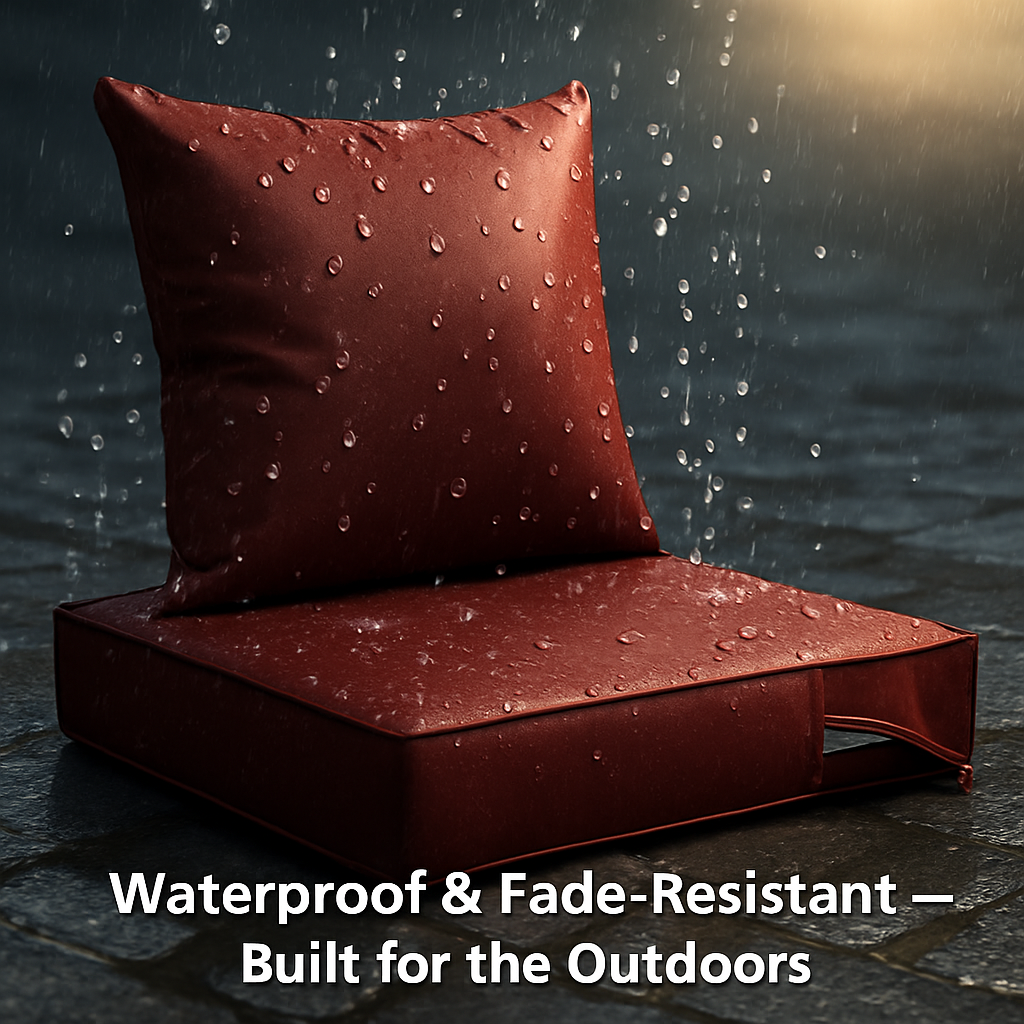Outdoor Chair Cushion & Pillow Set for Patio Furniture
