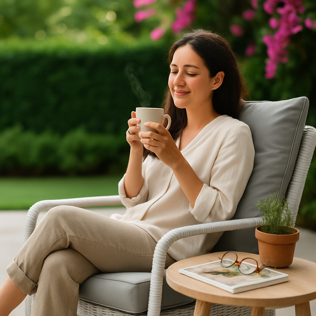 Outdoor Chair Cushion & Pillow Set for Patio Furniture